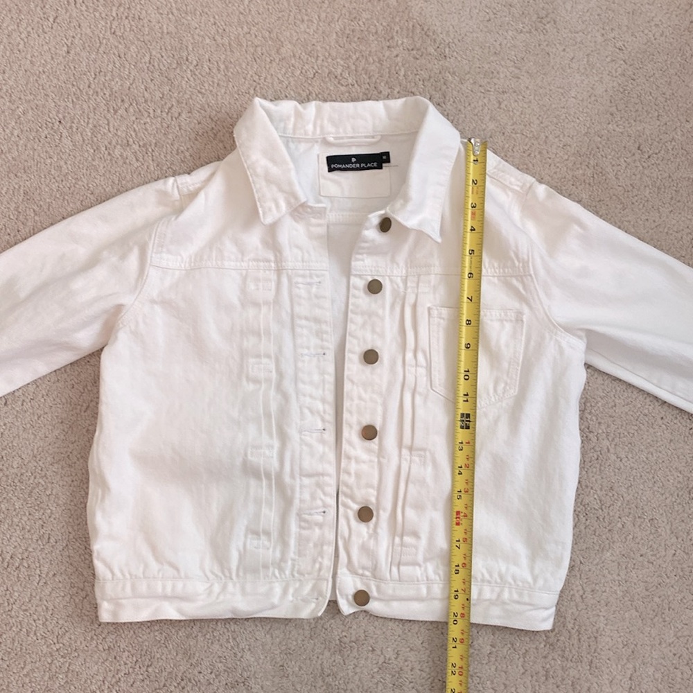 Pomander Place by‎ Tuckernuck White Denim Laurent Jacket Women's Size M - Picture 9 of 10